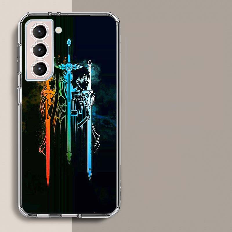 Sword Art Online SAO Anime Phone Case For Samsung S25+ Edge Galaxy S24 FE S23 Ultra Capa Shell S22+ S21 Plus S20 FE Cover Silico