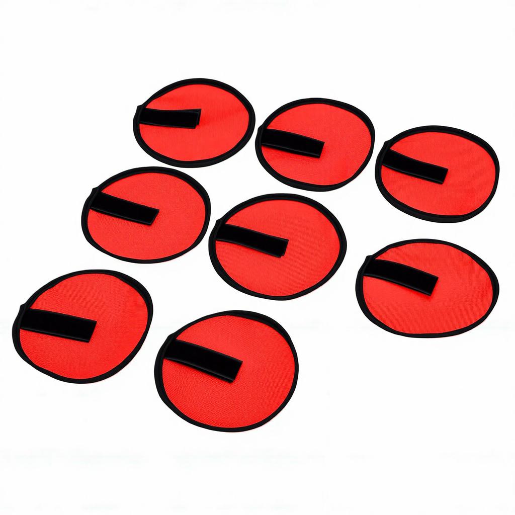 8 Pcs Fishing Lure Wraps Covers Oxford Fabric Fish Hook Bait Storage Protectors for Fishing Rod Red