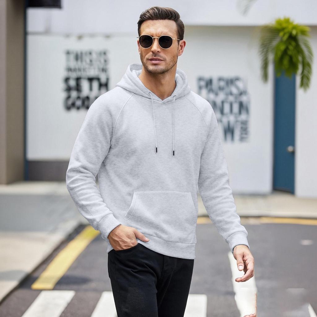 Men's Plus Size Hoodie - Loose Fit Casual Long Sleeve Hooded Sweatshirt in Colors