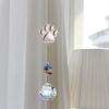 Hanging Dog Paws Print Pendant Transparent Exquisite Crystal Window Decoration Handmade Sun Catchers Courtyard