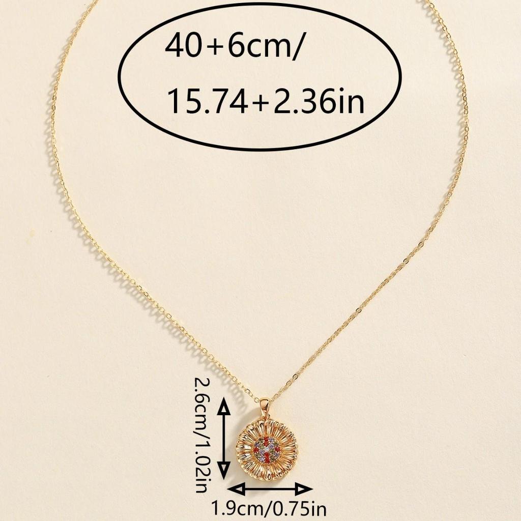 Gold Daisy Pendant Sunflower Necklace - Women's Clavicle Chain