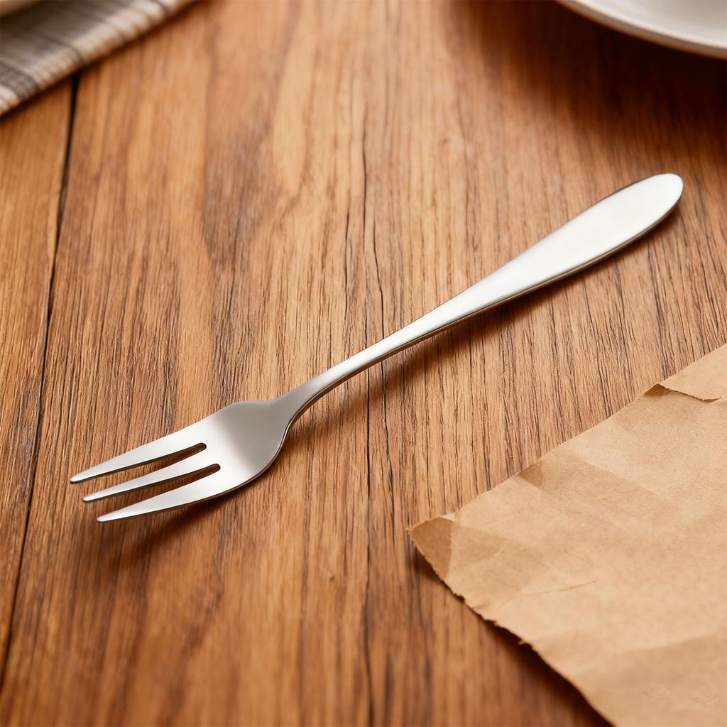 Edelstahl Geschirr Abendessen Gabeln Obst Salat Kuchen Dessert Servieren Gabel (Dreizinkig)