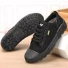 Low Cut Green Worker Canvas Shoes Size 38-45 Men Women Farmer Training Liberation Shoes Outdoor Labor Rubber Sole Sneakers