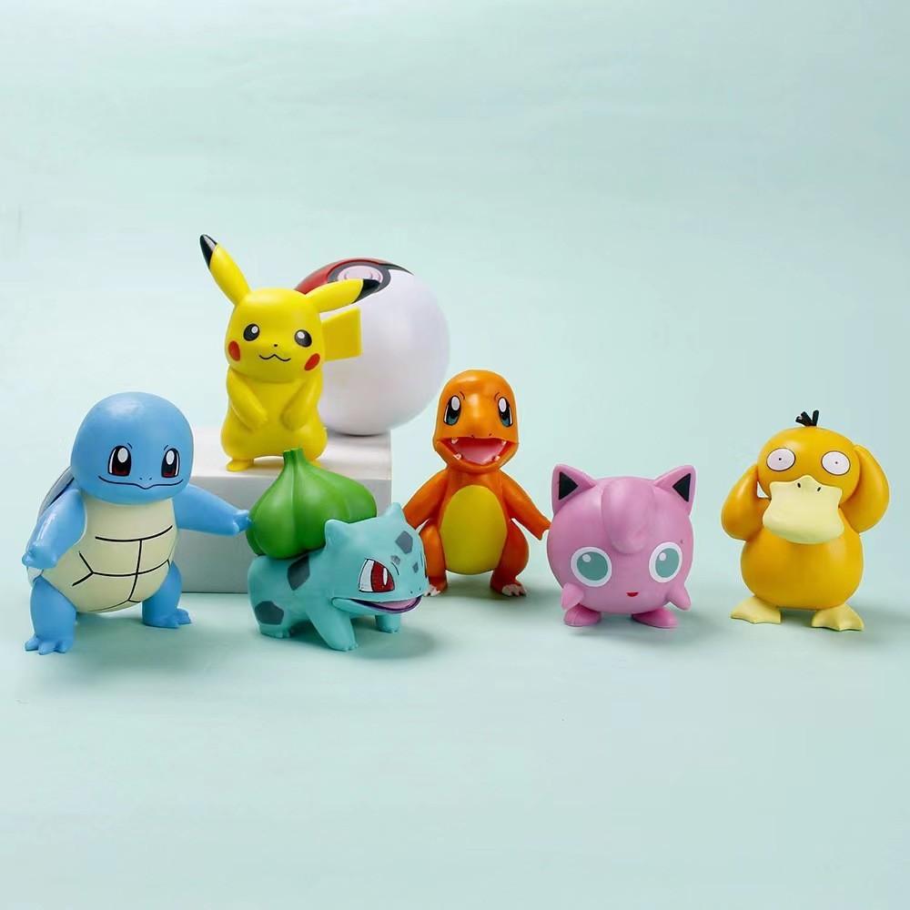 Adorable Pikachu Pokemon Can Reach Duck Cartoon Car Doll Cake Hand Decoration Pvc For Enthusiastic Collectors And Fans