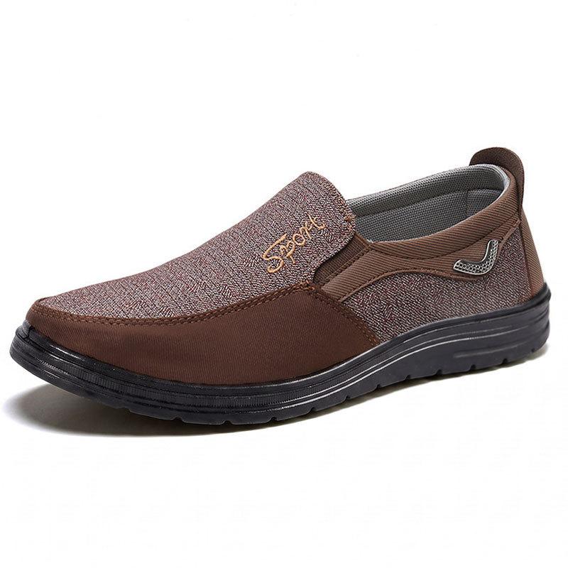 Chaussures en toile pour homme - Confortables, à semelle plate, respirantes pour l'été, Chaussures de sport d'extérieur en toile pour homme