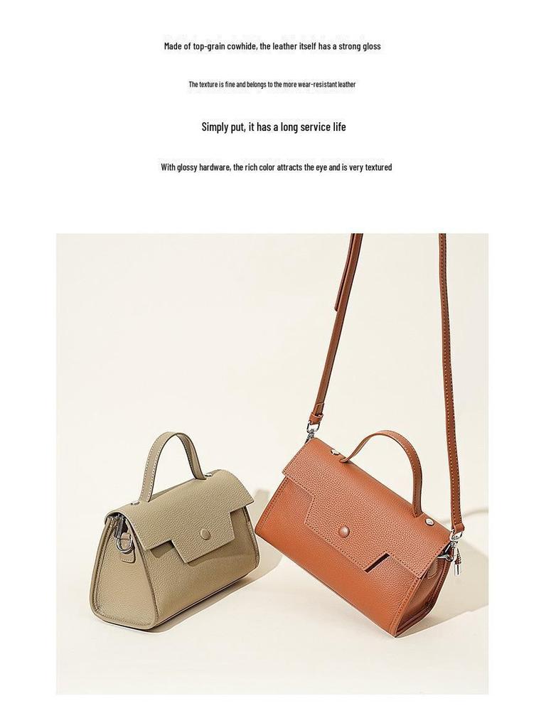 Mini Pillow Bag: Trendy Autumn & Winter Women's Genuine Leather Messenger In Japanese & Korean Style