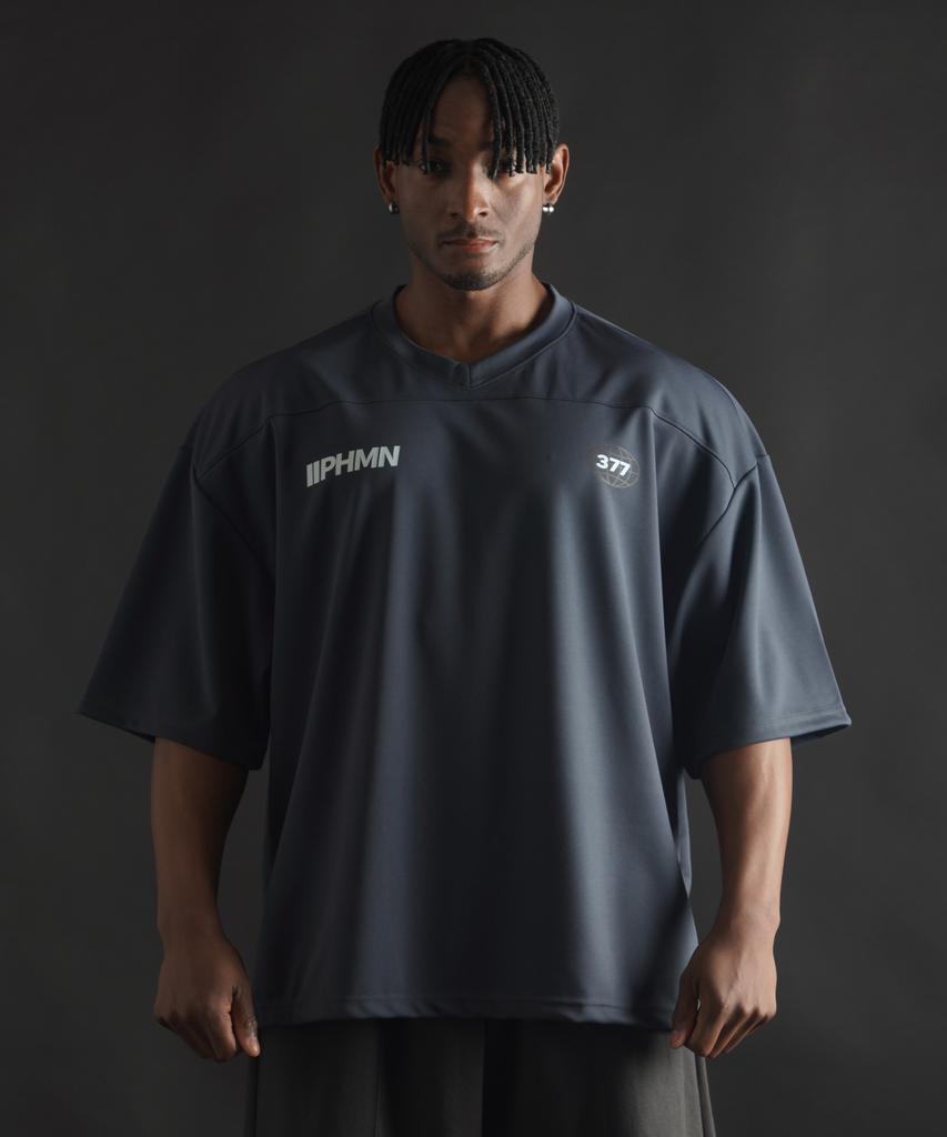 PHERMENON [2Pack] Oversized Rugby Jersey Short Sleeve (3 Colors)