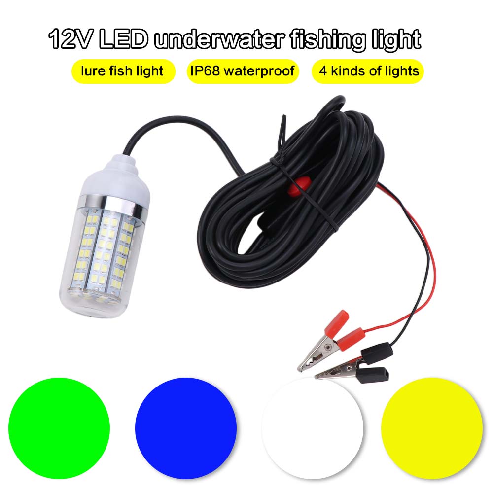 108 Leds Fish Finder Lamp 12V LED Fishing Light Fishing Trap Light  Fishing Accessories