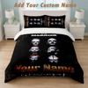 Bedding Set 1 Duvet Cover 2 Pillowcases Rammstein Print Soft Bed Linen Bedroom Decor