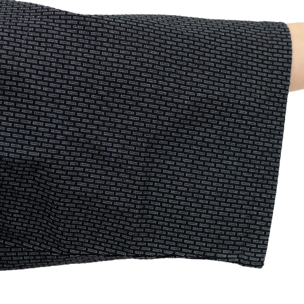 Kyoetsu Men's Washable Samue with Sashiko Pattern, Cotton, Size 06 (M, Black)