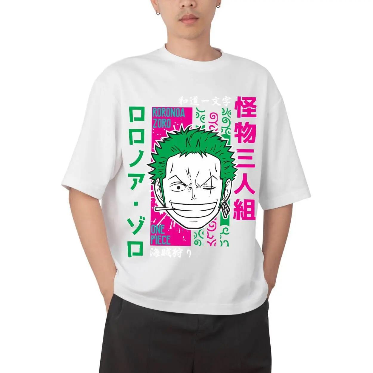 

One Piece Marshall D. Teach (Blackbeard) Anime White T-Shirt Comfortable Fashion Vintage Double-Sided Band Graphic Print Women And Men T-shirts 4XL