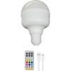 Rechargeable Light Bulb With Remote Control Timer And 3 Color Temperatures, 5W Dimmable Battery Powered Light Bulbs E27 Detachable Charging LED Bulb