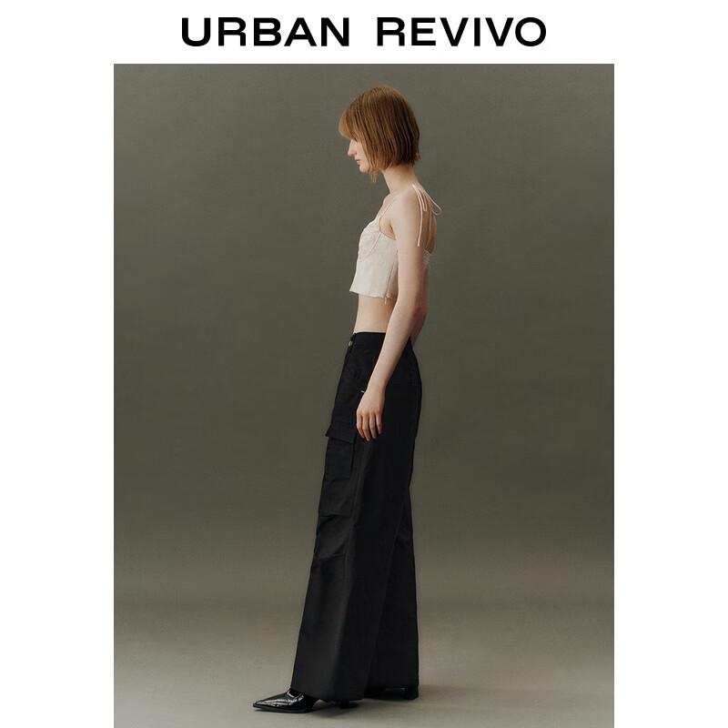 UR 2024 Spring Women's Multi-Pocket Wide-Leg Pants