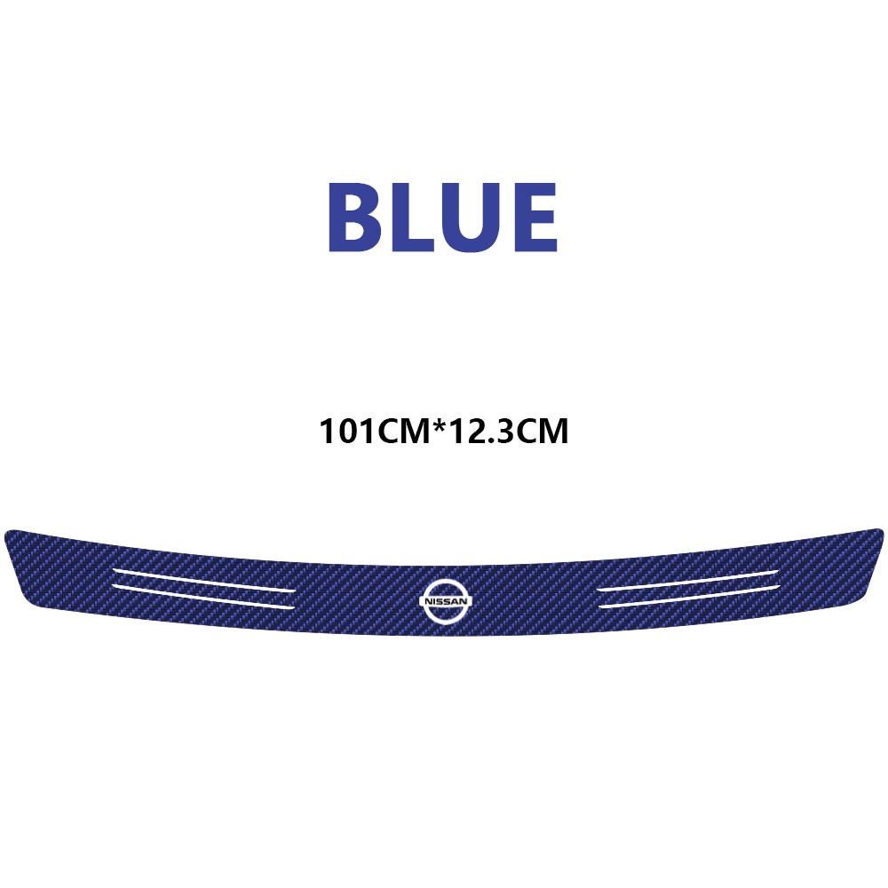 ARE4 Car Carbon Fiber Logo Trunk RearGuard Plate Bumper Trim Stickers For Nissan Nismo X-trail Qashqai Note Juke Sentra Patrol Navara