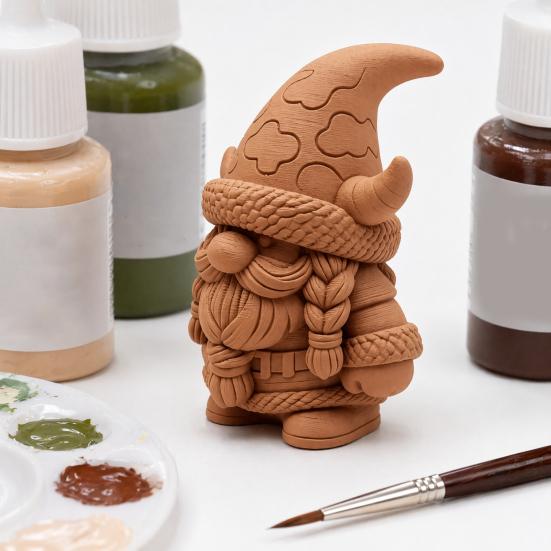 Yousheng Viking Gnome Figurine, 3D Printed Cute Nordic Dwarf Ornament, Whimsical Little Man Ornament Desk Decor for Home