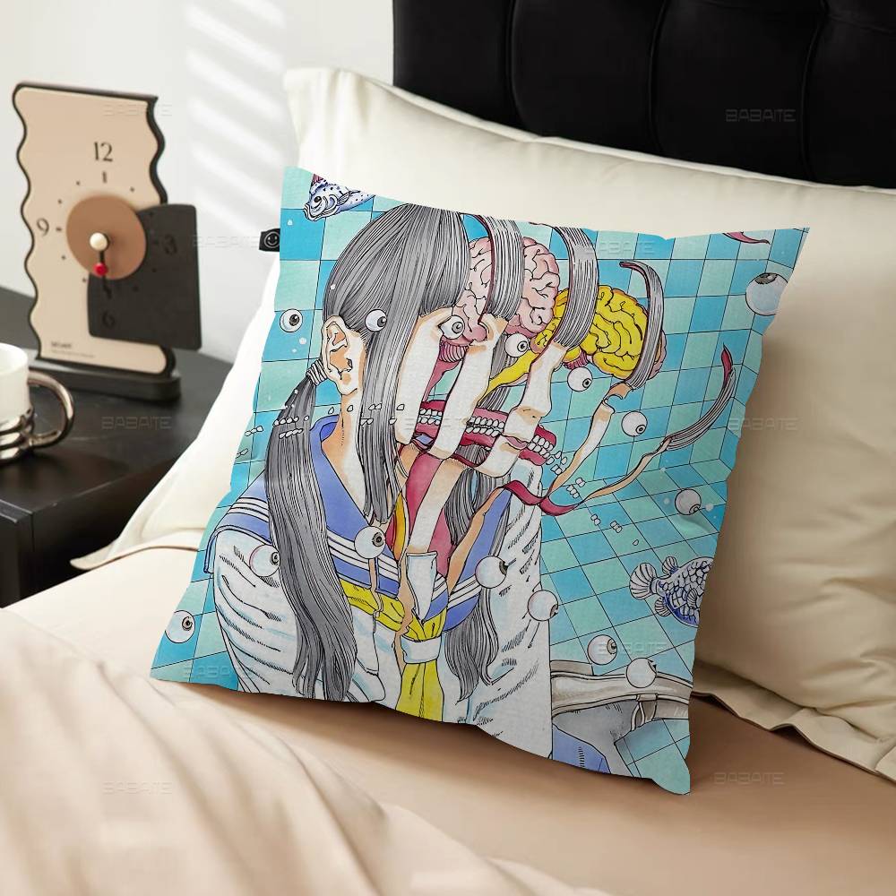Shintaro Kago Art Horror Pillow Gifts Home Office Furnishings Bedroom Sofa Car Cushion Cover case 45x45cm