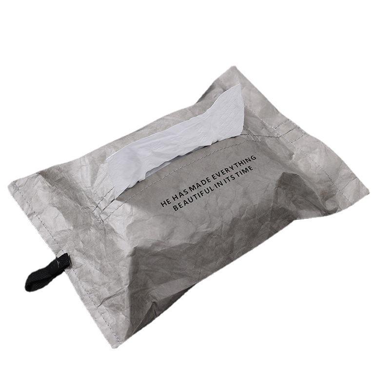Taschentuchbox mit bedrucktem Logo zur Wandmontage, leichte, luxuriöse Autoschublade mit hochwertigem wasserfestem DuPont-Papier für die Verwendung im Auto