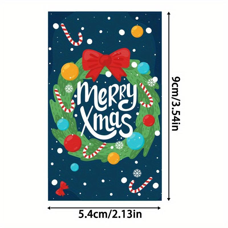 100pcs Vintage-Inspired Greeting Cards Set - Red/Green, Perfect for Gift Wrapping & Holiday Decorations