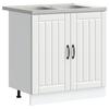 Lucca 2 Piece White Washbasin Cabinet with Door