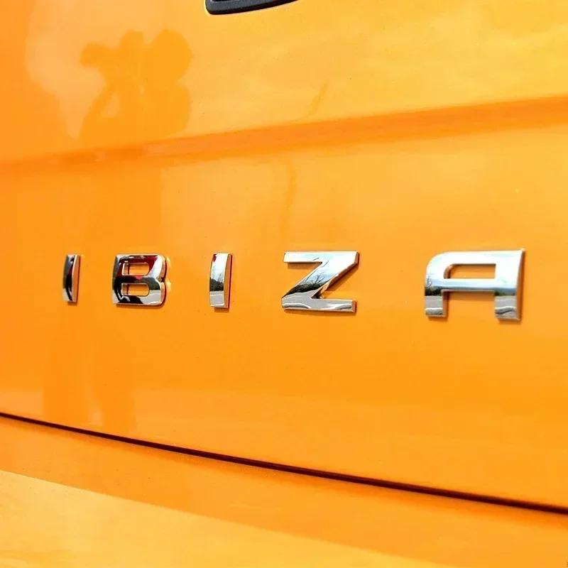 1pcs For Ibiza 6L 6J Letter Emblem 3D Decals Sticker Rear Trunk Badge Logo Metal Accessories For Seat Ibiza Leon Cupra Altea stu785