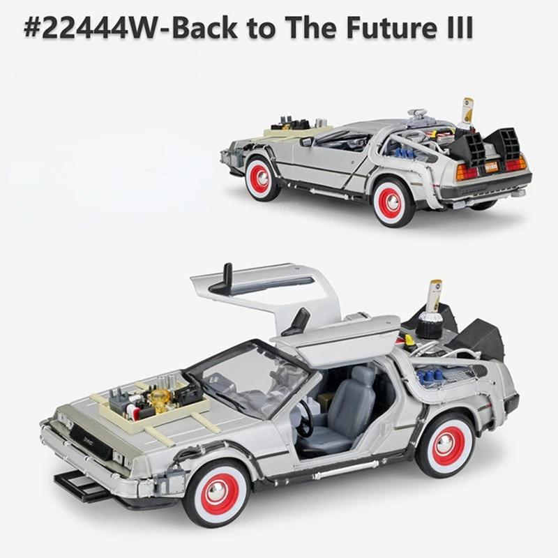 

ВЕЛЛІ 1:24 Назад у майбутнє Машина часу Литий сплав Модель Автомобіля DMC-12 Delorean Металева Іграшкова Машина Подарунок Колекція Модель Автомобіля
