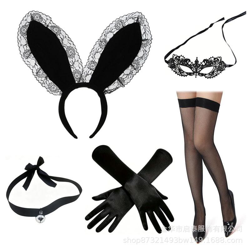 Easter halloween bunny headgear set cosplay props rabbit ears headband party headband
