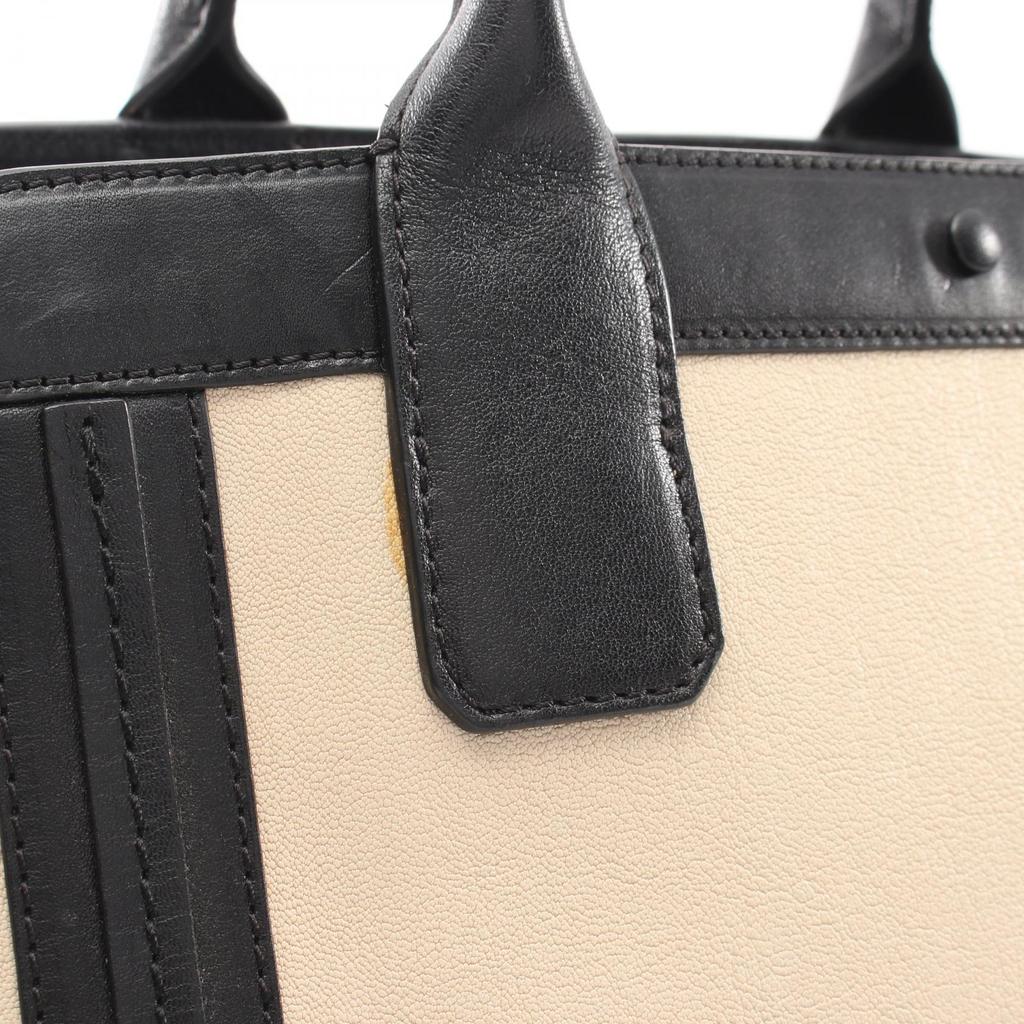 Used Chloe Alison Tote Bag Leather Beige Black Used Women