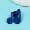 Blue Cartoon Music Note Brooch: Creative Alloy Enamel Badge Accessory