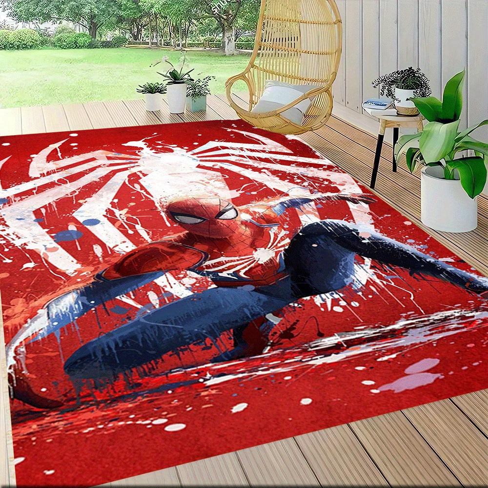 1pz Tappeto Area Tappeto Spider-man, Camera da Letto e Sala Giochi Durevole, Resistente alle Macchie e Facile da Pulire, Soggiorno