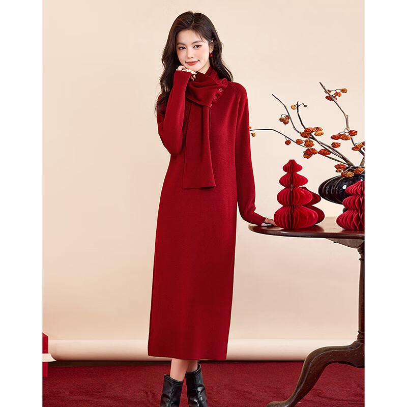 Elegant Petite Slim-Fit Solid Knitted Dress