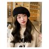 Black Beret Female Spring Autumn Painter Hat Female Small Octagonal Hat Big Headcircumference