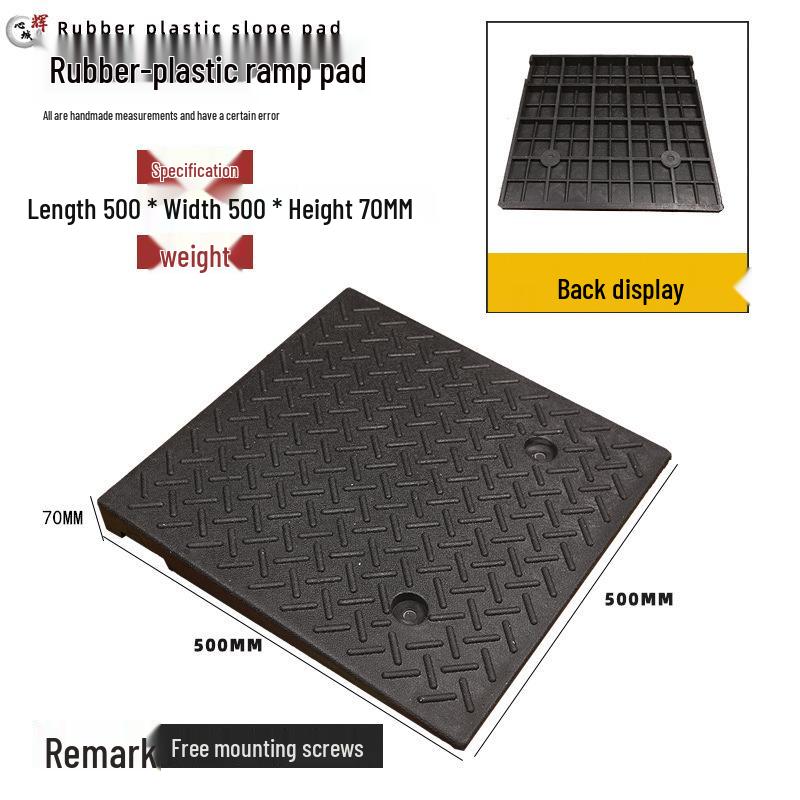 Rubber Curb & Threshold Ramp Mat for Home and Car 