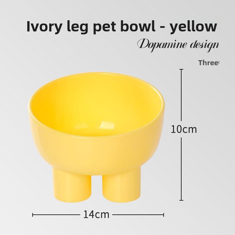 New Macaron-colored Elephant Leg Neck Guard Bowl Cat Food Bowl Cat Bowl Anti-knock Pet Bowl Food Utensils