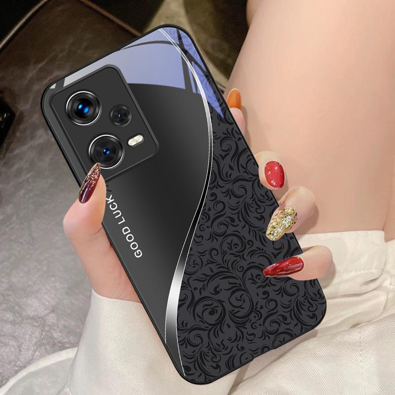Vzor Gradient Černý Pro Xiaomi 14 Ultra 13 Lite Redmi Note 13 11 Pro 12 Plus Poco X6 3 Pro F4 6 GT Tvrzené Sklo Pouzdro na Telefon