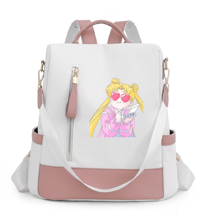 Segelmond-inspiriertes Damen-Oxford-Nylon-Rucksack für Reisen, Schule, Streetwear, Freizeit