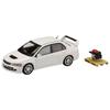 HJ64 1/64 Mitsubishi Lancer Evolution 9 GSR with Engine Display Model, White Solid, Finished Product