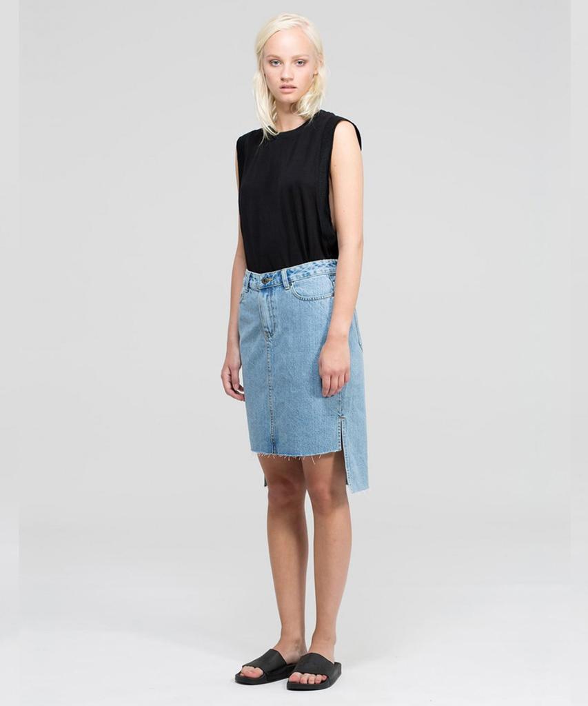 DR.DENIM Mini Skirt - Light Retro / Black