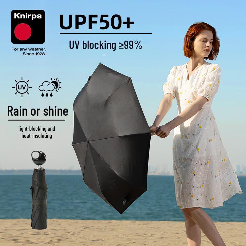 Knirps 3-Fold UV Protection Sun & Rain Umbrella