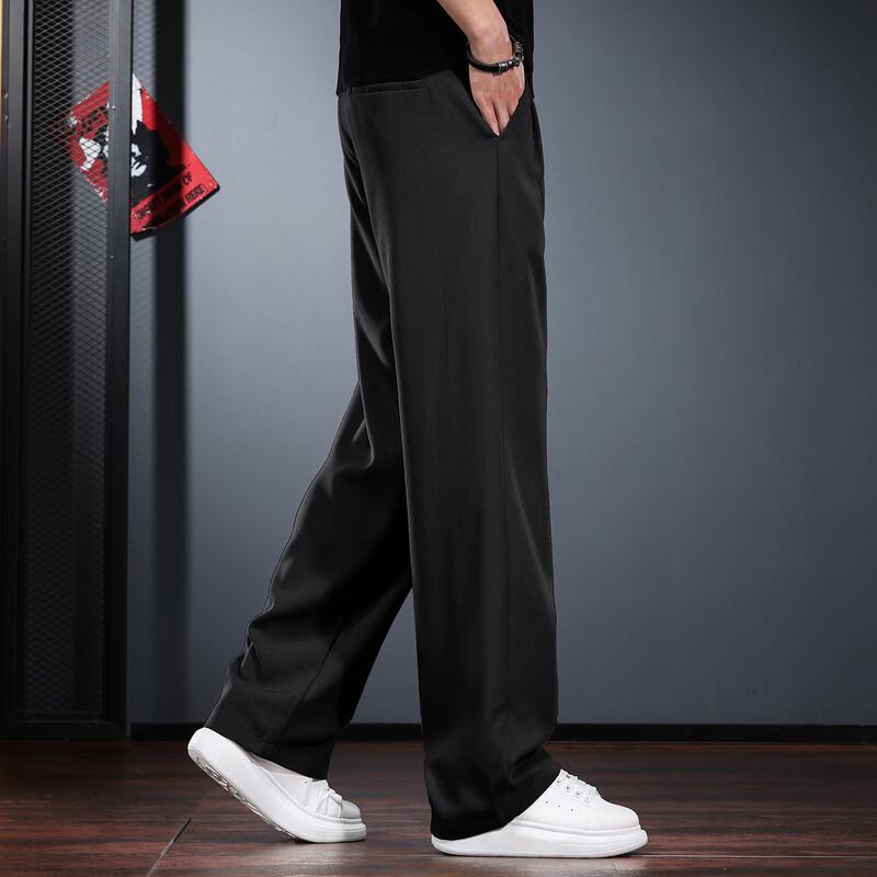 Men's Linen Blend Straight-Leg Casual Pants