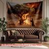 2D Desert Burning Tree Backdrop, Religious Background