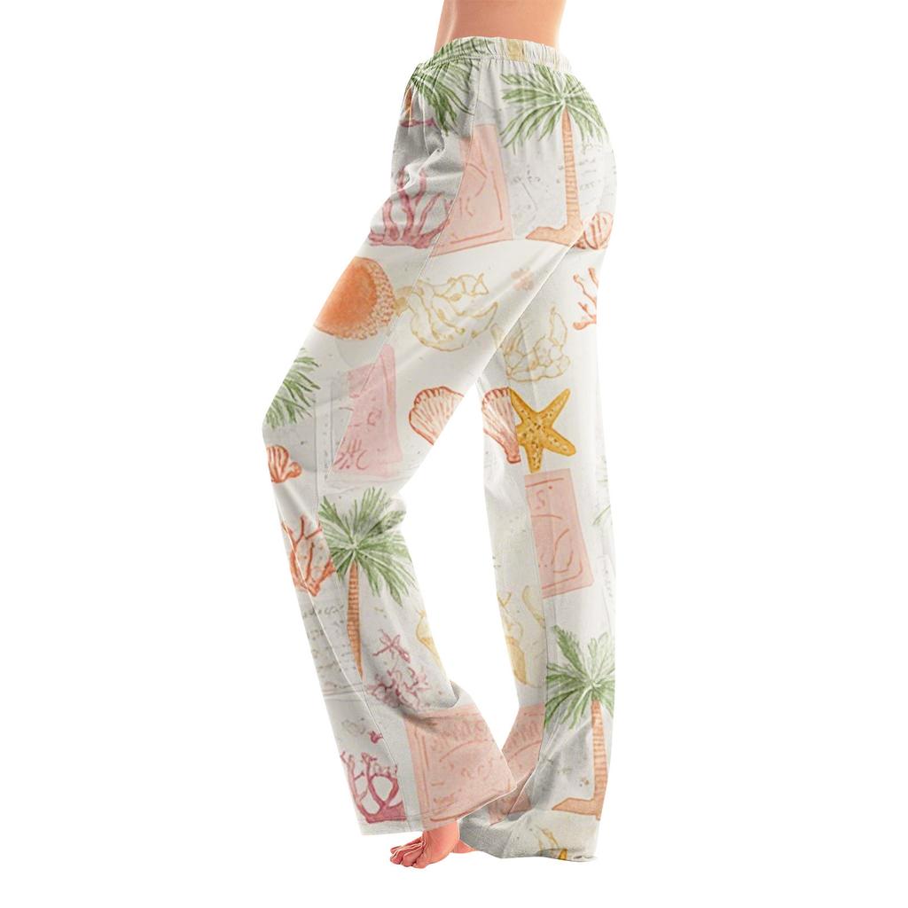 Anime-Pyjamahose, Nachtwäsche, lässige Hose mit Kordelzug und elastischer Taille, bequeme, gerade, lockere Yoga-Hose