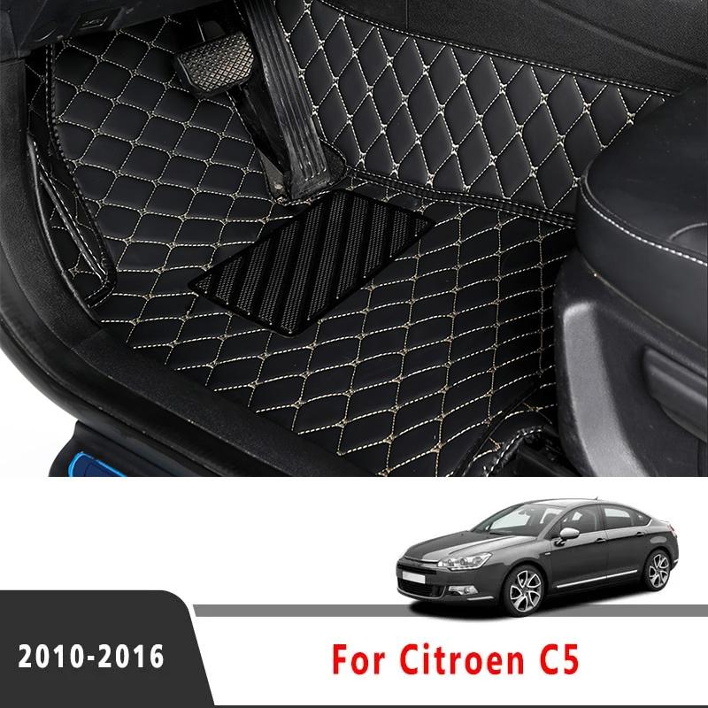 For Citroen C5 2016 2015 2014 2013 2012 2011 2010 Car Floor Mats 5D Rugs Auto Interior Accessories Protect Anti Water Pads