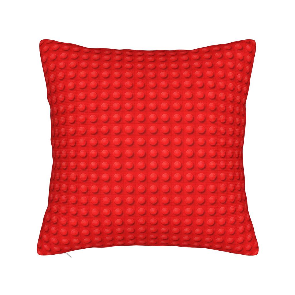 Symmetric Primary Color Building Blocks Pattern Pillow Case Funny Pillow Cover Comfy Pillowcases For Sofa Couch Bed Living Room