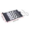 Chess Set Portable Travel Board Games PU Leather Roll Up Chess Game Set for Kids Adults