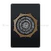 Quran Surah Yaseen Arabic Calligraphy of Ayatul Kursi Quran Ayat Islamic Metal Plaques Decoration Character Wall Tin Sign Poster