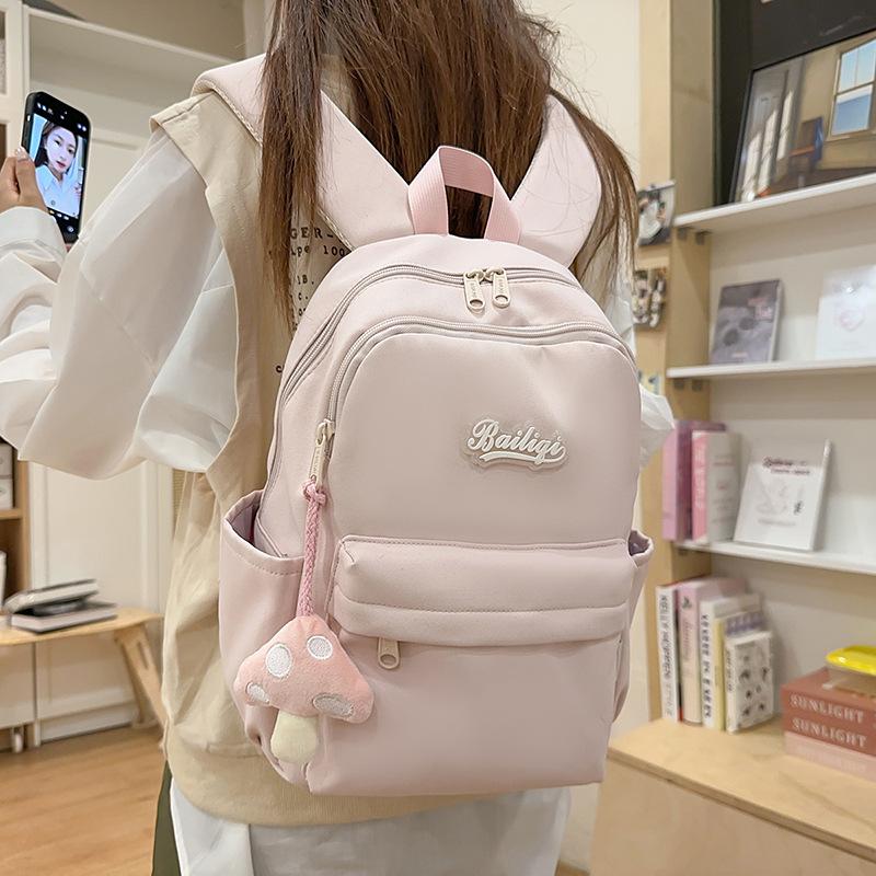 School bag female college student small fresh girl versatile spring outing going out backpack lightweight junior high school student class backpack