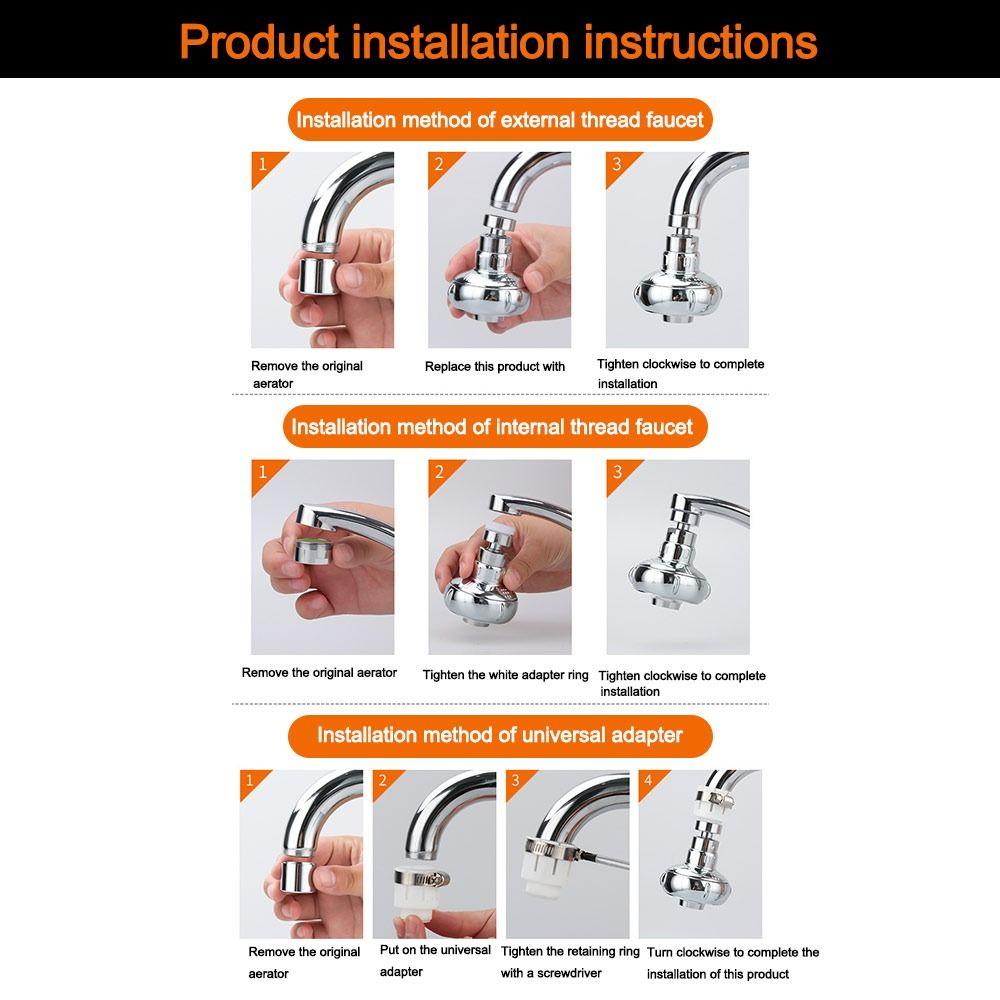 Duș de robinet rezistent la stropire 2 moduri Cap pulverizator booster Robinet chiuvetă bucătărie durabil Gadgeturi bucătărie