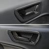 ABS Carbon Fiber Interior Door Bowl Decoration for Ford Maverick 2022-2024 Inner Door Handle Frame Trim Stickers Accessories