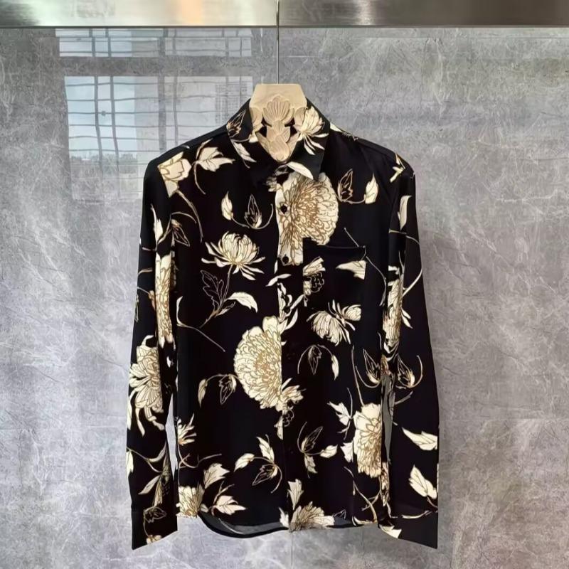 Men S Long Sleeve Leopard Print Vintage Casual Shirt