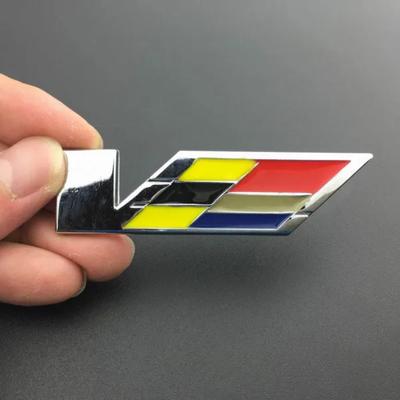 Krom Metal V Araba Çamurluk Yan Amblem Rozeti Etiket C/adillac CTS STS SRX ATS